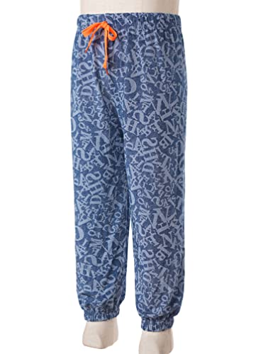 Kids Boys Girls Denim Harem Pants Colorful Boho Pattern Print Yoga Trousers Loose Casual Hippy Sweatpants3