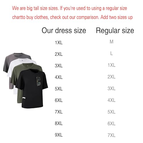 4 Pack Men's Big and Tall Shirts Summer Workout Shirts Casual T-Shirts Short Sleeve for Athletic Running Gym3