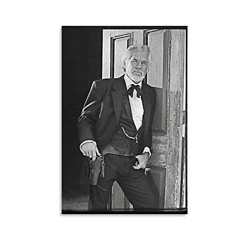 MINGYANMAO Lienzos De Fotos 60 * 90cm Attore Kenny Rogers Poster del film Tela Immagini di arte della parete per la camera da letto Regali di arte della parete Decor Senza Cornice