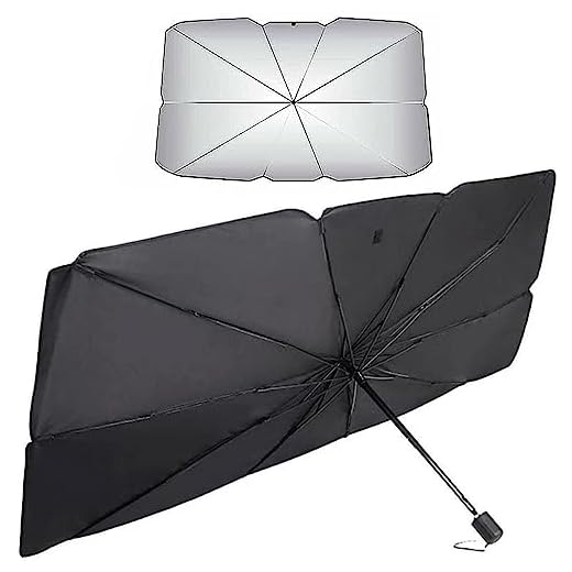TechTime Parasole Auto – Ombrello Parasole Pieghevole per Parabrezza Interni Macchina – Schermo Anti-Uv GladeShade per Automobile – Telo Proteggi Cruscotto Copriparabrezza dal Sole Universale