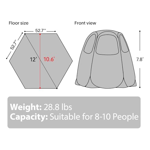 Alvantor Pop-Up-Baldachin Zelt – Vendor Booth Event Zelt – 30,5 x 30,5 cm Pop-Up-Baldachin für kommerzielle Aktivitäten… – Ansicht 5