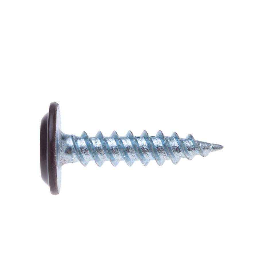 4.2mm x 19mm Self Tapping Phillips Screws for Sheet metal to Wood, Powder-Coated Chocolate Brown (RAL 8017), Fine Thread, Sharp Tip, Wafer Head Screw, Galvanized, Indoor & Outdoor Use, 250 pcs - Image 3