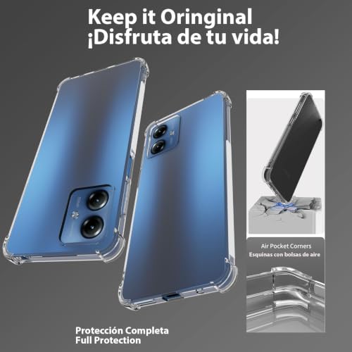 USTIYA Case for Motorola Moto G14 4G Clear TPU Four Corners Protective Cover Transparent Soft - image 4