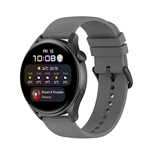 SMYAOSI Correa para Galaxy Watch 3 45mm/Watch 46mm/Gear S3 Classic/S3 Frontier, 22mm Silicona Suave Reemplazar Banda Pulsera para Garmin Forerunner 745/Forerunner 255/Venu 2/Vivoactive 4 (Gris)