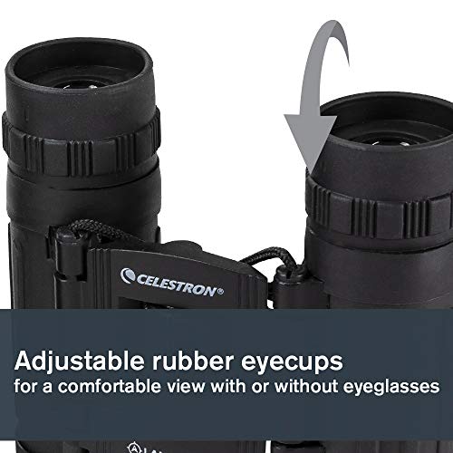 Celestron 72354 LandScout 16x32mm Water-Resistant Roof Prism Binoculars with Rubber Grip Surface, Coated Lens, K9 Optical Glass, Neck Strap and Soft Carry Case, Black - Image 2