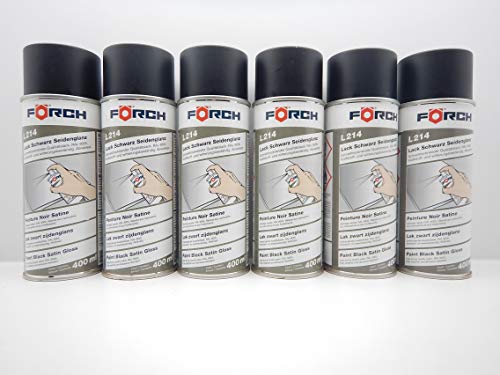 FORCH SCHWARZ SEIDENGLÄNZEND RAL 9005 Lack LACKSPRAY Spray SPRAYDOSE 400ML (6)
