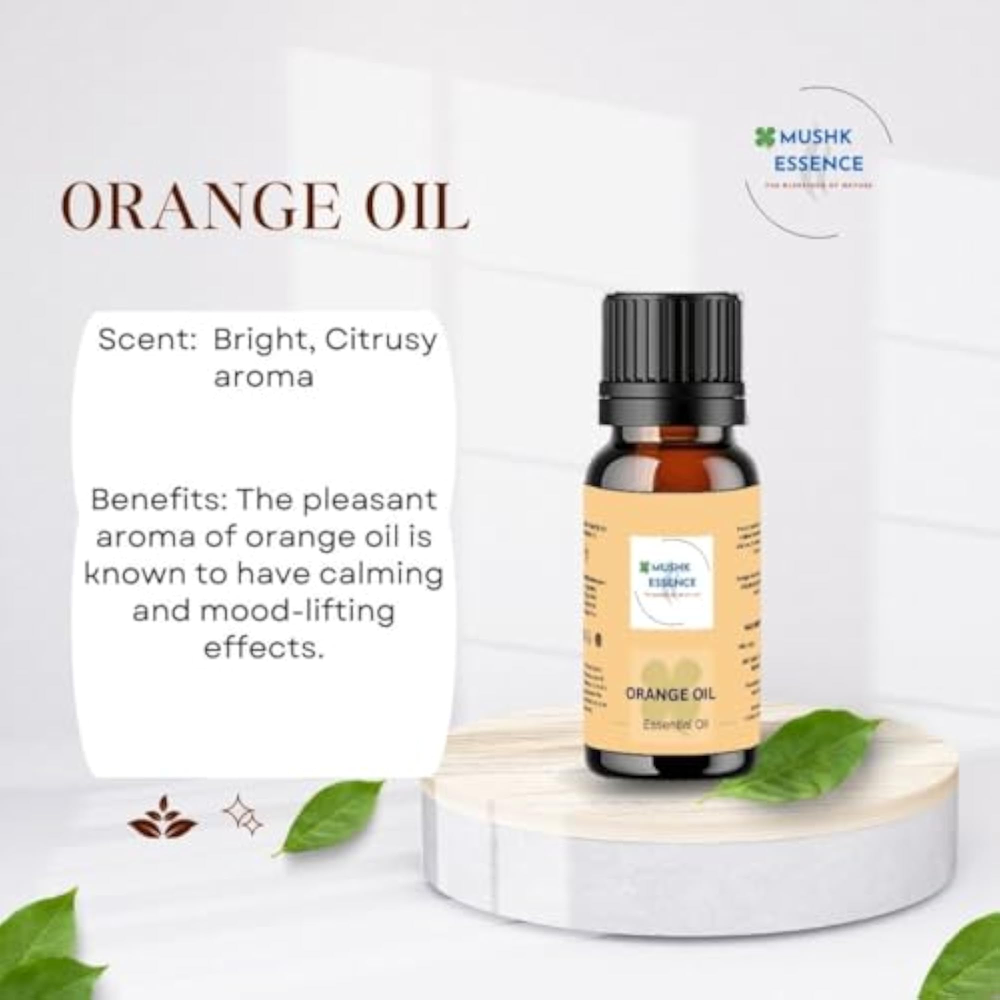 Mushk Essence Orange for Aromatherapy & Home Care, Natural Fragrance