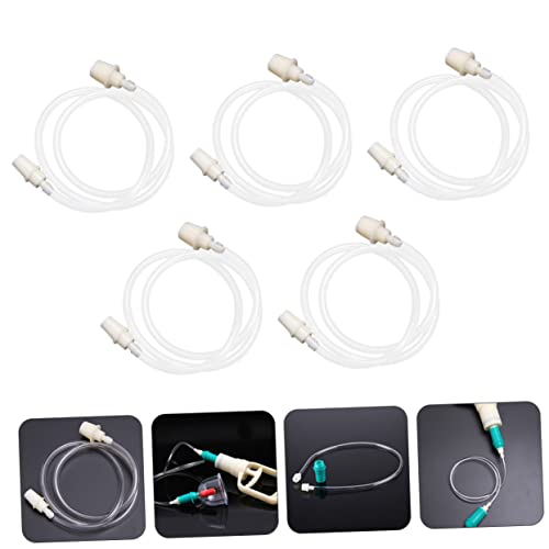 Extensión de manguera para máquina de ventosas 5 piezas, accesorio flexible para terapia de ventosas, líneas de conexión resistentes y flexibles para dispositivos de ventosas miniatura 3