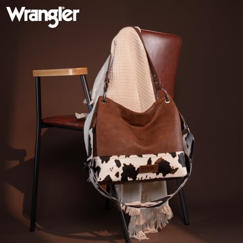 Image of Wrangler Hobo Bags for Women Vegan Leather Top Handle Shoulder Purses and Handbags