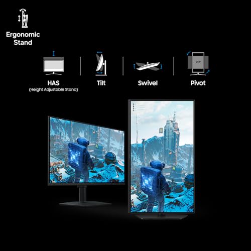 Image of Samsung Odyssey G4 Flat Monitor 25 Inch FHD (1,920 x 1,080 Resolution), 300 Hz, IPS Panel, 1ms(GTG), Display Port, HDMI, Headphone Jack, FreeSync & G-Sync (LS25HG400EWXXL, Black)