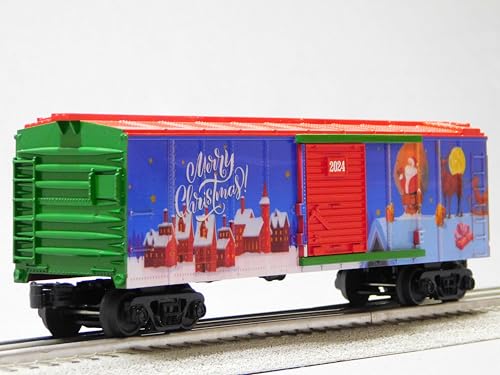 M.T.H. Electric Trains MTH RAILKING Christmas Santa Claus BOXCAR #2024 O Gauge 30-71192
