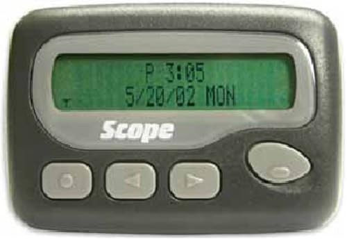 Alpha Communications NC397A Alphanumeric Pocket Pager, Black - 2 Line Display; Compatible with NC300/TC400 Systems; Belt Clip Included; 457.550mhz Frequency