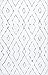 nuLOOM Beaulah Modern Trellis Shag Area Rug, 5x7, White