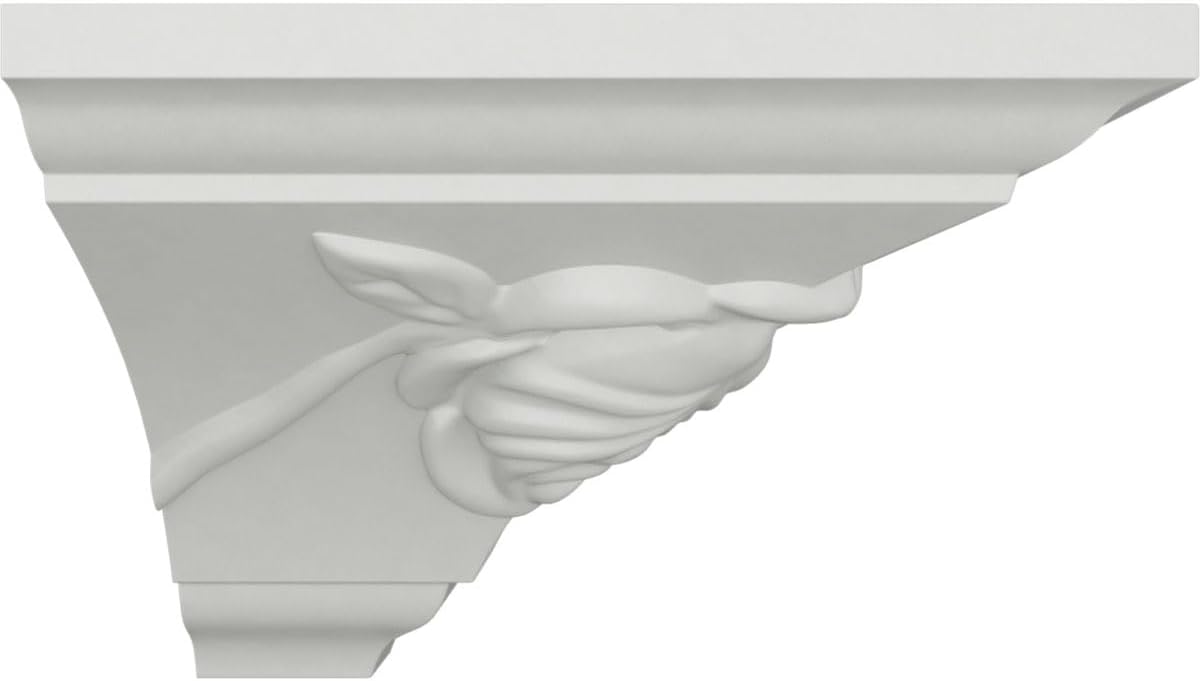 Ekena Millwork MOC03X03BU-CASE-4 Outside Corner for Moulding MLD03X03X05BU (4-Pack), 3 3/4"P x 3 1/4"H, Primed, 4 Pack