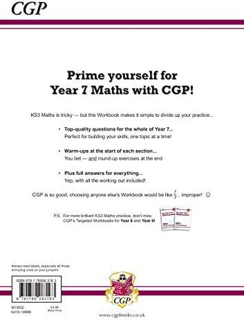New KS3 Maths Year 7 Targeted Workbook (with answers) (CGP KS3 Maths)