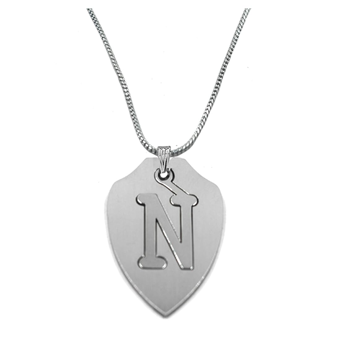 Initial Letter Stainless Steel Alphabet N Snake Chain Pendnet for Men and Women-image-23