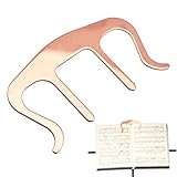 Solide et brillant : ce porte-livre a un traitement de placage et des matériaux en qui le rendent brillant et solide. La housse de clip pour étagère à musique est également durable et antirouille. Ce porte-livre vous servira longtemps sans aucun problème.