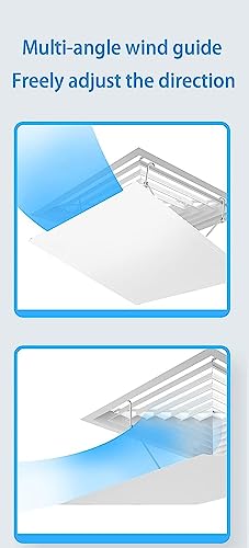 Déflecteur d'air de plafond 60 cm réglable pour climatisation centrale