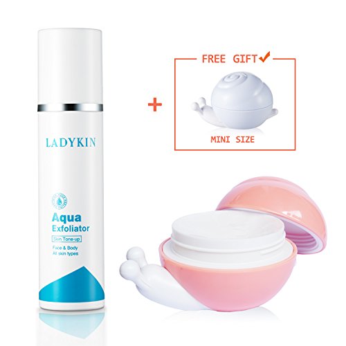 Ladykin Aqua Exfoliator face scrub and Ladykin Affinitic Snail Repair Cream Moisturizer - All In One Brightening and Recovery Power Korean Skin Care By BeautyFully.