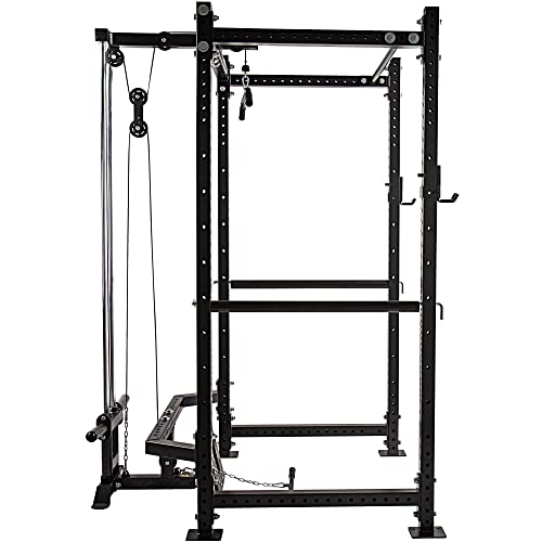 GYM MASTER GM3 Weight Lifting Power Rack Squat Cage with Dual Cable System - H206cm/D90cm - Image 3