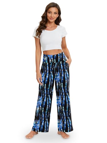 Image of Gracyoga Wide Leg Yoga Pants for Women Casual Loose Cozy Sweatpants High Waisted Lounge Pajama Flowy Pants With Pockets