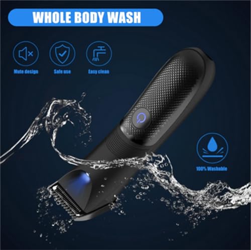 Aparador pessoal masculino, aparador de pelos da virilha e do corpo, lâmina de cerâmica, sem cortes,