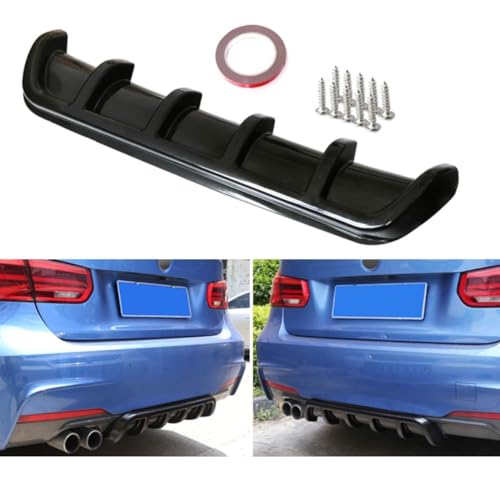 Image of Body Styling-Body Kit Rear /Front 3PC 4PC Splitters & Spoilers Various Type of Fin Diffusers and 2PC Big Small Sides ABS Mirror Covers & Wheel Arches Car Accessories (6 FIN Black Diffuser)