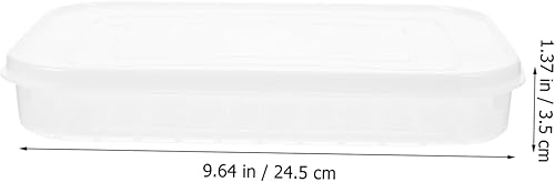 Miniatura 2 de Hemoton Juego de 2 cajas herméticas frescas refrigeradas, recipientes cuadrados de almacenamiento de alimentos de 9.56 pulgadas para tocino, carne