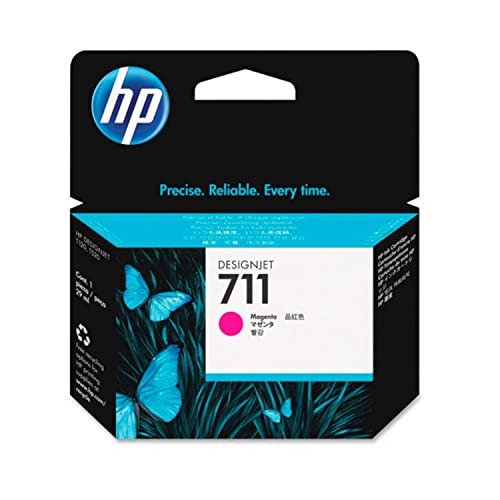 HP 711 29-ml Magenta DesignJet Ink Cartridge 711 29-ml Magenta DesignJet Ink Cartridge, Magenta, Designjet T120, T520, CZ131A, Inkjet, 10-90%
