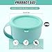 2pcs Silicone Lid for Dash My Mug, 5.9in BPA-Free Silicone Bowl Covers Storage Lid Replacement for Dash Ice Cream Maker Mug (Light Green)