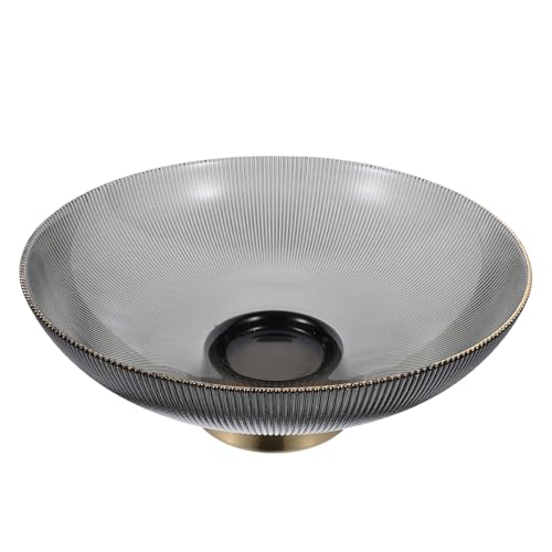 Hemobllo Cuenco Decorativo de Vidrio para Frutas y Snacks, Frutero de Mostrador Diseño Elegante, Adecuado para Celebraciones y Uso en Comedor