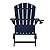 Plawdlik Folding Adirondack Chair, SGS Tested, Wooden Textured with Cup Holder, Heavy All-Weather HDPE Comfortable Set Poolside Backyard Lawn Navy Blue