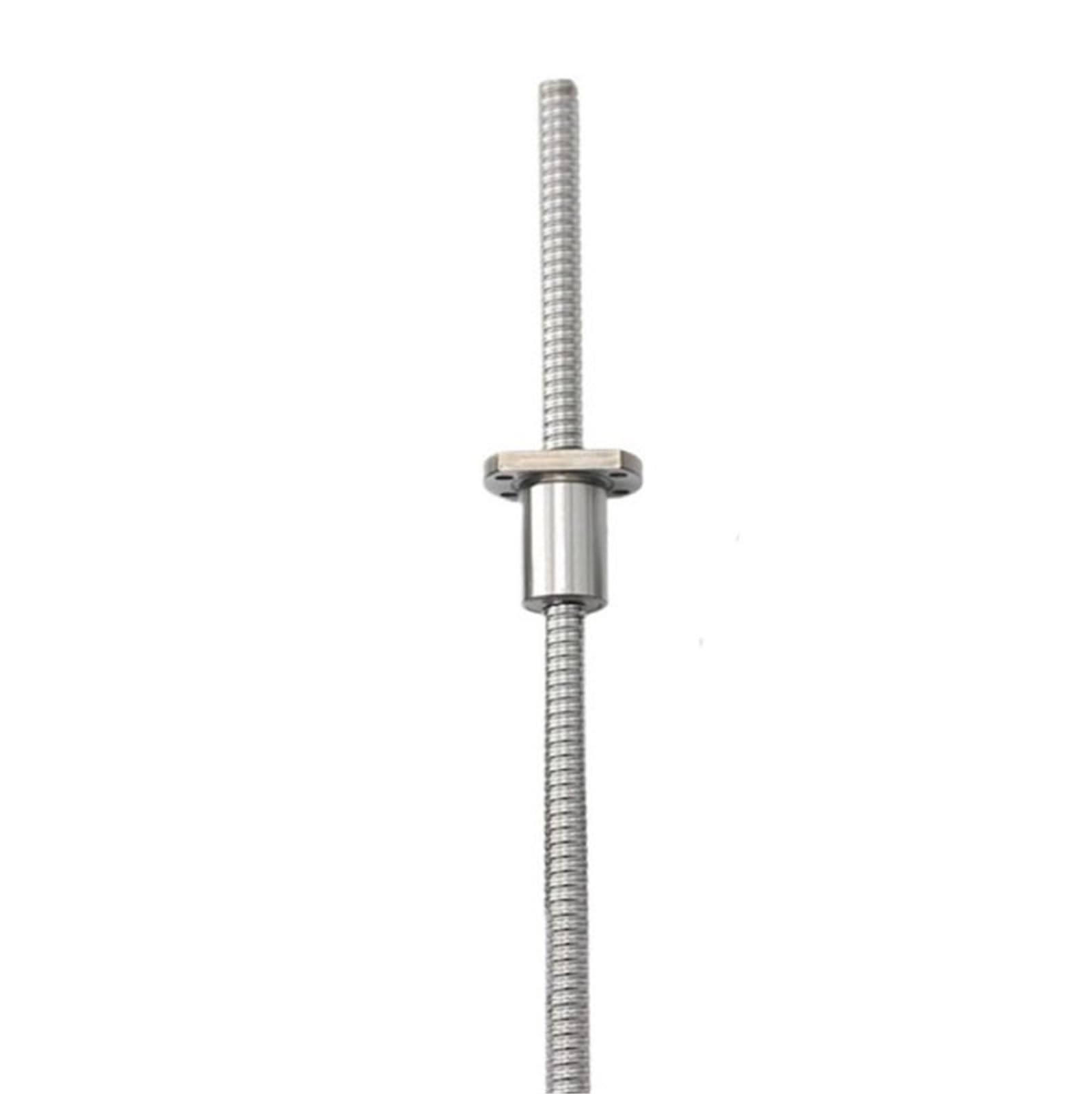 Zestaw śrub kulowych, SFK0802 Miniaturowa walcowana śruba kulowa C7 8mm Dia 2mm Lead LH Nakrętka kołnierzowa 100/200mm(200mm 7.87" long)