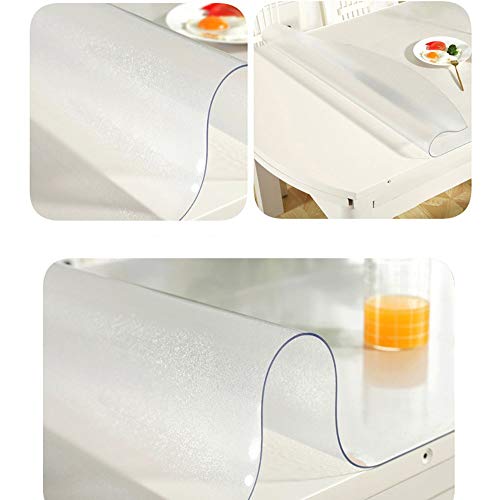 Nappe rectangulaire en verre givré avec épaisseur 2mm en PVC de table