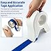 Painters Tape Applicator Set, Masking Master Tape Dispenser with Masking Tap-e, Portable Applicator Cutter Master Tap-e Machine for Painting Trim Door Frames, Various Surfaces Use(COLOR:White)