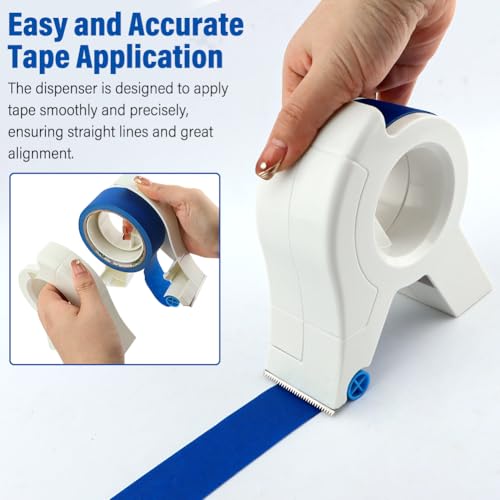 Image of Bibabala Paint Tape Dispenser, Portable Applicator for Painting Trim, Easy and Accurate Tape Application,Compact Design (Blue)