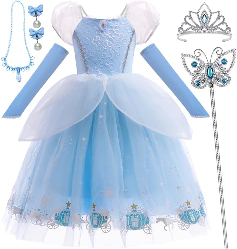 Disfraz de Princesa para Niñas 3-10 Años con Accesorios miniatura 1