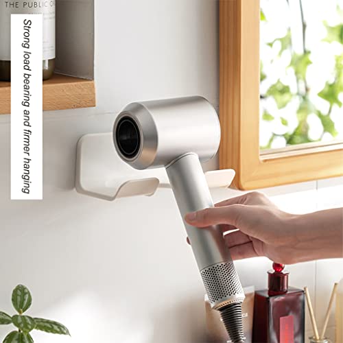 SUDNJIALQ Suporte de secador de cabelo de plástico montado na parede ventilador sem perfurador rack