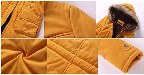 CNSTORE Casaco Feminino com Capuz Parka longo Jaqueta Grosso de Inverno Quente