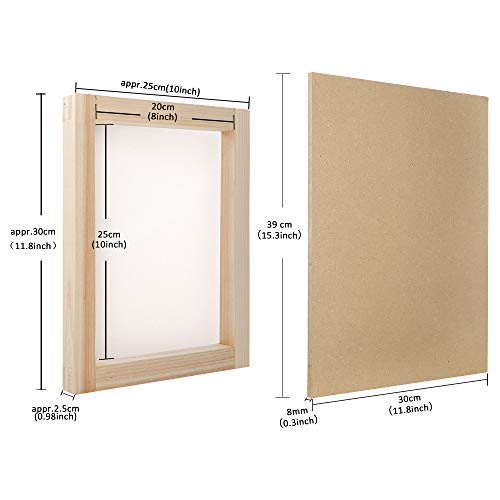 Caydo 27 Pieces Screen Printing Starter Kit Include 8 X 10 Inch Silk Screen Printing Frame With 110 White Mesh, Screen Frame Butterfly Hinge Clamp And Tools For Screen Printing #TOP3