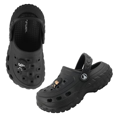 Image of FUEL Poddle Comfortable Indoor & Outdoor Casual Garden Clogs, Soft Cushioned Footbed and Lightweight EVA Slip-On Kids Clogs for Boys & Girls