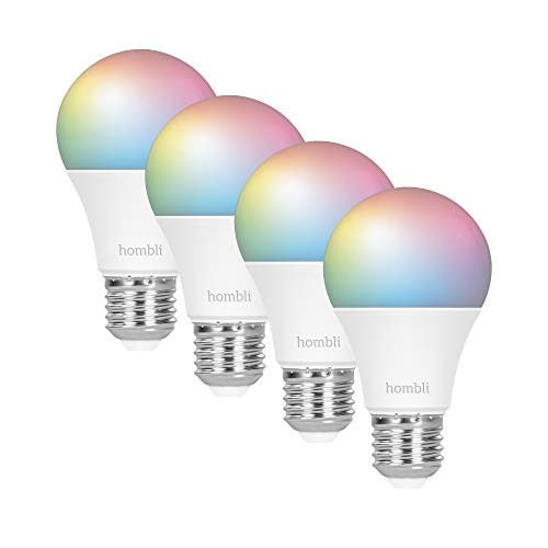 Hombli Smart Bulb (9W) RGB + CCT Promo Pack, Energy-Saving Multicolour LED Bulb (E27), Adjustable Brightness