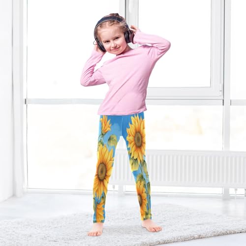 Bolaz Toddler Girls Leggings Printed Yoga Pants Leggings Five Sunflowers for Kids4