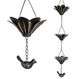 frymucz Decorative Rain Chains, 8-1/2 Feet Lotus Rain Chime, Functional and Decorative Replacement f