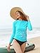 SOCIALA Long Sleeve Swim Shirts Womens Rashguard Swimsuit UPF 50+ Swimming Shirt 2XL Aqua