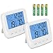 Luftfeuchtigkeitsmesser Zimmerthermometer mit Komfortanzeige für Wandmontage oder Aufstellen, 2er-Set LED Digital Thermometer Hygrometer innen für Keller, Büro, Babyraum, Autos