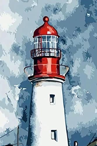 Kit broderie point de croix phare motif pré-imprimé tissu sans compter