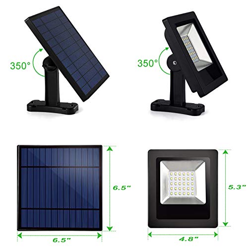 Awanber Solar Powered Lights Outdoor, Bright White Light Ip65 Waterproof Auto Dusk To Dawn 350° Adjustable Solar Security Flood Lights For Barn, Garden, Garage, Pathway, Yard, Patio, Lawn, Balcony #TOP2