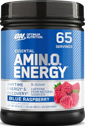 Optimum Nutrition Amino Energy Powder, Blue Raspberry, 1 LB