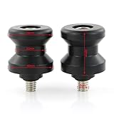 Material: POM YUQINN Moto Partes M6 M8 POM Giro del brazo Carretes Sliders soporte bobinas de plástico de 6 mm 8 mm Negro For Honda Suzuki For Yamaha For BMW Ducati For KTM Triumph Aprilia (Color : 6mm M6)